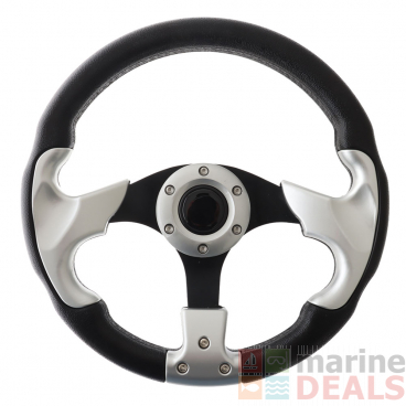 Aluminum Steering Wheel with PU Sleeves 12.5in Black