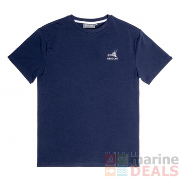 Desolve Smooth Seas UPF50 Mens T-Shirt Navy Small