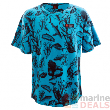 Stoney Creek Bushlite Fish Camo Mens T-Shirt Blaze Blue
