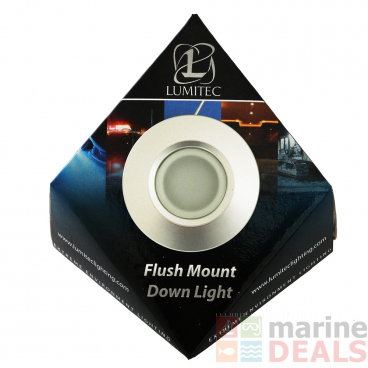 Lumitec Orbit LED Flush Mount Down Light Brushed Finish White 160lm