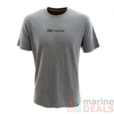 Daiwa Feel Alive Mens T-Shirt Grey Marle