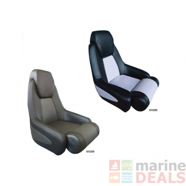 BLA High Back Captain's Seat Black with Grey Trim