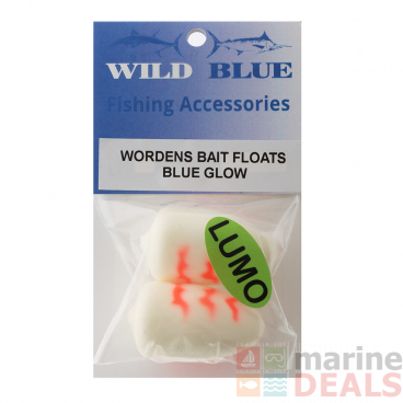 Wild Blue Tackle Wordens Blue Glow Float Qty 2