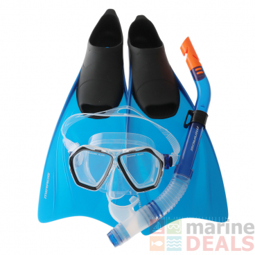 Mirage Bali Adult Mask Snorkel and Fins Set Blue