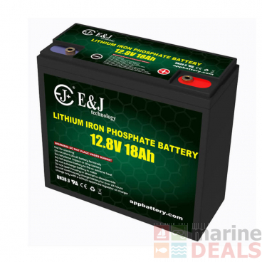 E&J LiFePO4 Rechargeable Lithium Deep Cycle Battery 12.8V 18Ah