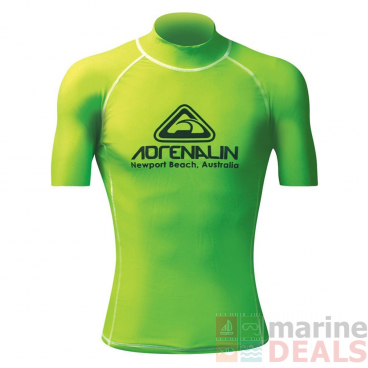 Adrenalin Hi-Vis Club Mens Short Sleeve Rash Vest Lime M
