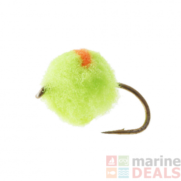 Manic Tackle Project Glo Bug Fly Chartreuse/Brite Red #12