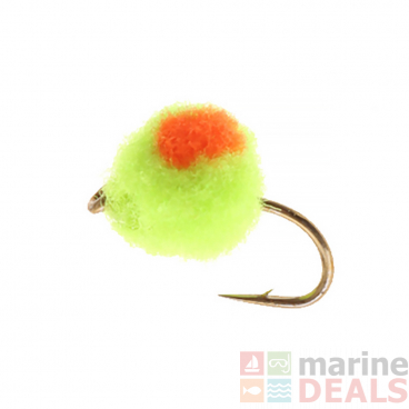 Manic Tackle Project Glo Bug Fly Chartreuse/Brite Red #14