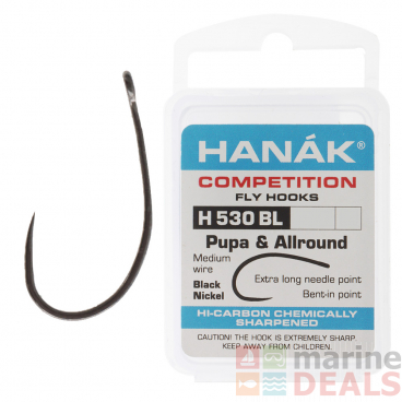 HANAK Competition H530BL Barbless Fly Hook Qty 25