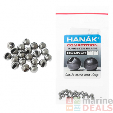 HANAK Competition ROUND+ Tungsten Beads Black Nickel Qty 20