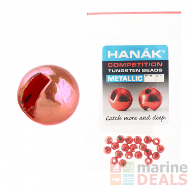 HANAK Competition METALLIC+ Tungsten Beads Red Qty 20