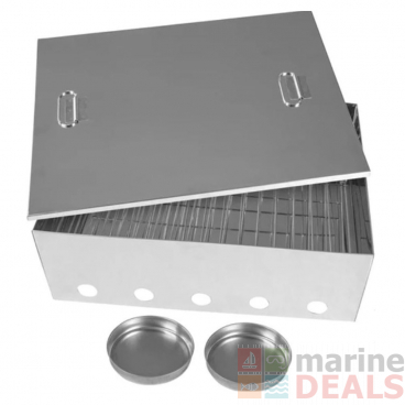 Kiwi Sizzler 2 Tray Stainless Steel Smoker 550 x 400 x 200mm -CLEARANCE