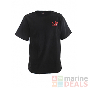 Mad About Fishing Fleece T-Shirt Black Medium