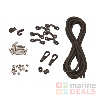 Bungy Deck Kit for Kayaks and Canoes with Nylon Screws