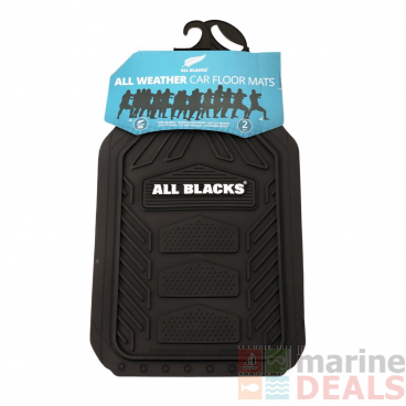 All Blacks All Weather Rubber Car Floor Mat Qty 2