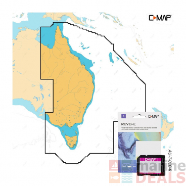 C-MAP REVEAL X AU-T-010-R-MS Chart Card Wellesley Islands to Victor Harbor