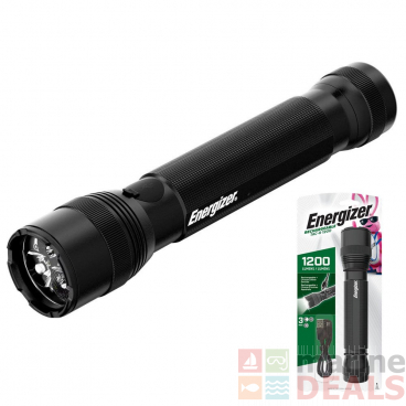 Energizer Rechargeable High-Powered Tactical Aluminium LED Torch 1200 Lumens IPX4