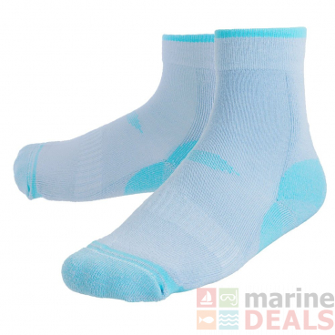 Black Shag Hybrid Merino Crew Socks Blue US5-8