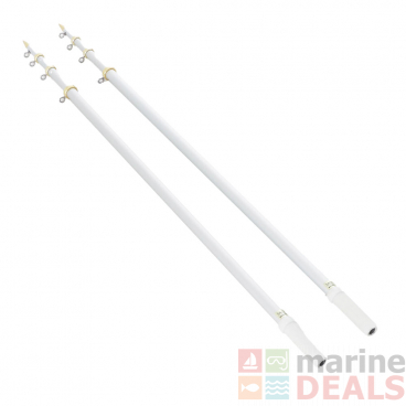 TACO Marine Aluminium Telescopic Outriggers Pair 15ft/4.6m Silver/Gold