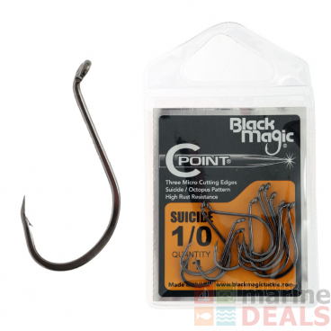 Black Magic C-Point Suicide Hooks Small Pack 1/0 Qty 11
