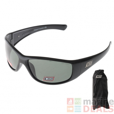Dirty Dog Ridge Polarised Sunglasses Black Frame Green Lens