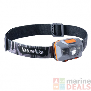 Naturehike USB Rechargeable Waterproof Headlamp Orange/Grey 150 Lumens