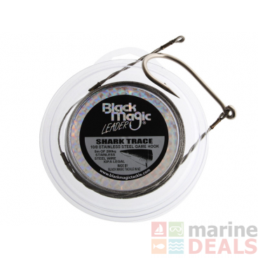 Black Magic Stainless Steel Shark Trace 200kg and 10/0 Game Hook