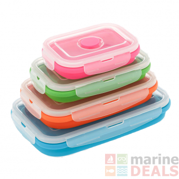 Collapsible Silicone Container Tub Set of 4