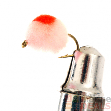 Black Magic Unweighted Globug Trout Fly Champagne Red A10 Qty 1