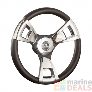 Gussi Italia Steering Wheel Model 13 Three Spoke Aluminium Chrome