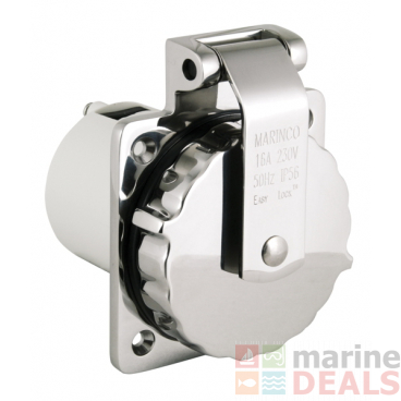 Marinco Easy Lock Watertight Standard Inlet 16A 230v