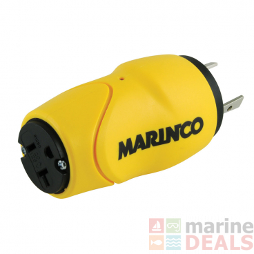 Marinco Straight Adapter 30A 125V Male To 15A 125V Female