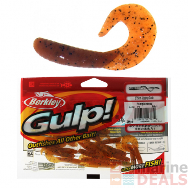 Berkley Gulp Jigging Grub Soft Bait 2in Pumpkinseed