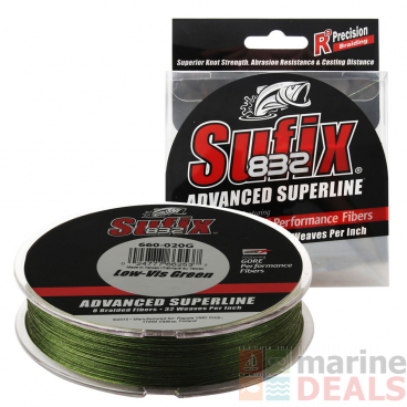 Sufix 832 Advanced Superline Braid Low-Vis Green 150yd