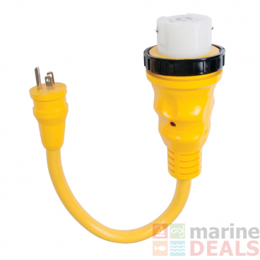 Marinco Pigtail Adapter 15A 125V Male To 50A 125/250V Female