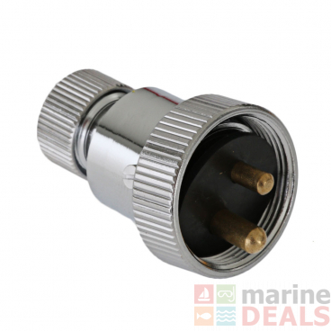 Hella Marine Water Resistant Chrome Brass Plug 2 Pin