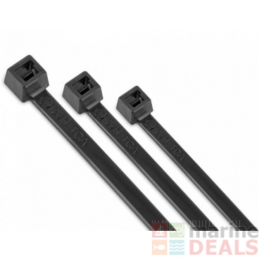 Hella Marine Black Cable Ties 380mm x 7.6mm, Pack 10