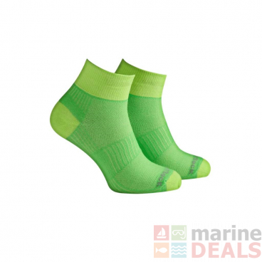 Wrightsock Coolmesh II Quarter Socks Lemon/Lime M