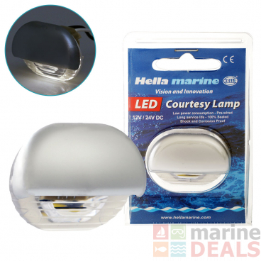 Hella Marine 0.5w LED Easy Fit Step Lamp with Satin Chrome Plated Cap Warm White