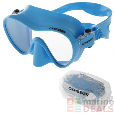 Cressi F1 High-Grade Silicone Frameless Dive Mask Blue