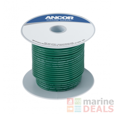 ANCOR Tinned Copper Wire 16 AWG Green 100ft