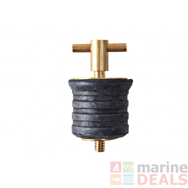Brass Expanding Twist Top Drain Plug for 1 1/4'' Tube