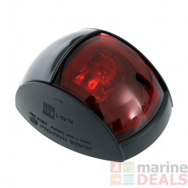 Hella Marine 2NM NaviLED Port Red Navigation Light 2W Black 12cm Cable