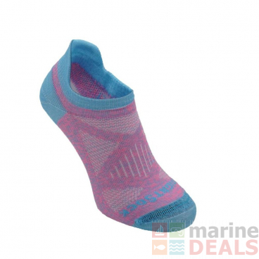 Wrightsock Coolmesh II Cushion Tab Mens Socks Pink Large