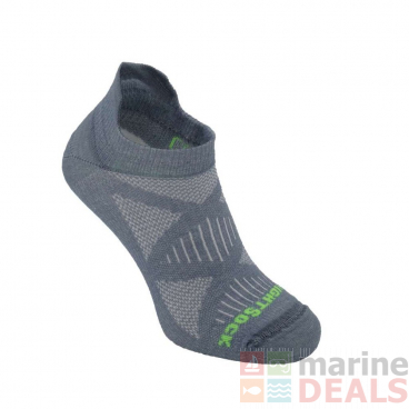 Wrightsock Coolmesh II Cushion Tab Mens Socks Steel Grey