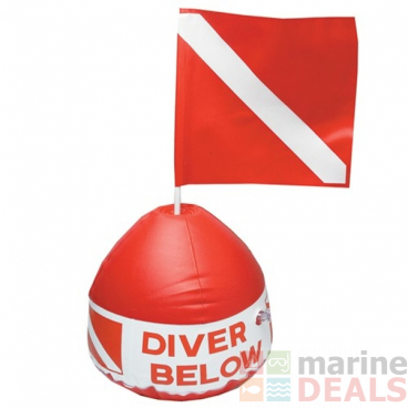 Diver Below Float and Flag