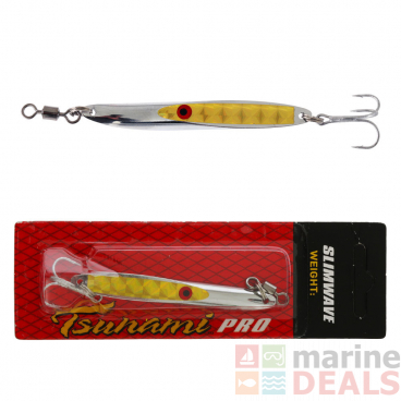 Tsunami Slimwave Saltwater Metal Lure Silver/Chartreuse