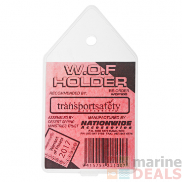 Trailparts WOF and Rego Holders