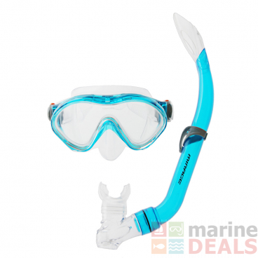 Mirage Goby Youth Dive Mask and Snorkel Set Transparent Blue