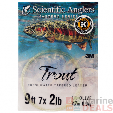 Scientific Anglers Mastery 7X Leader Olive 2lb 9ft